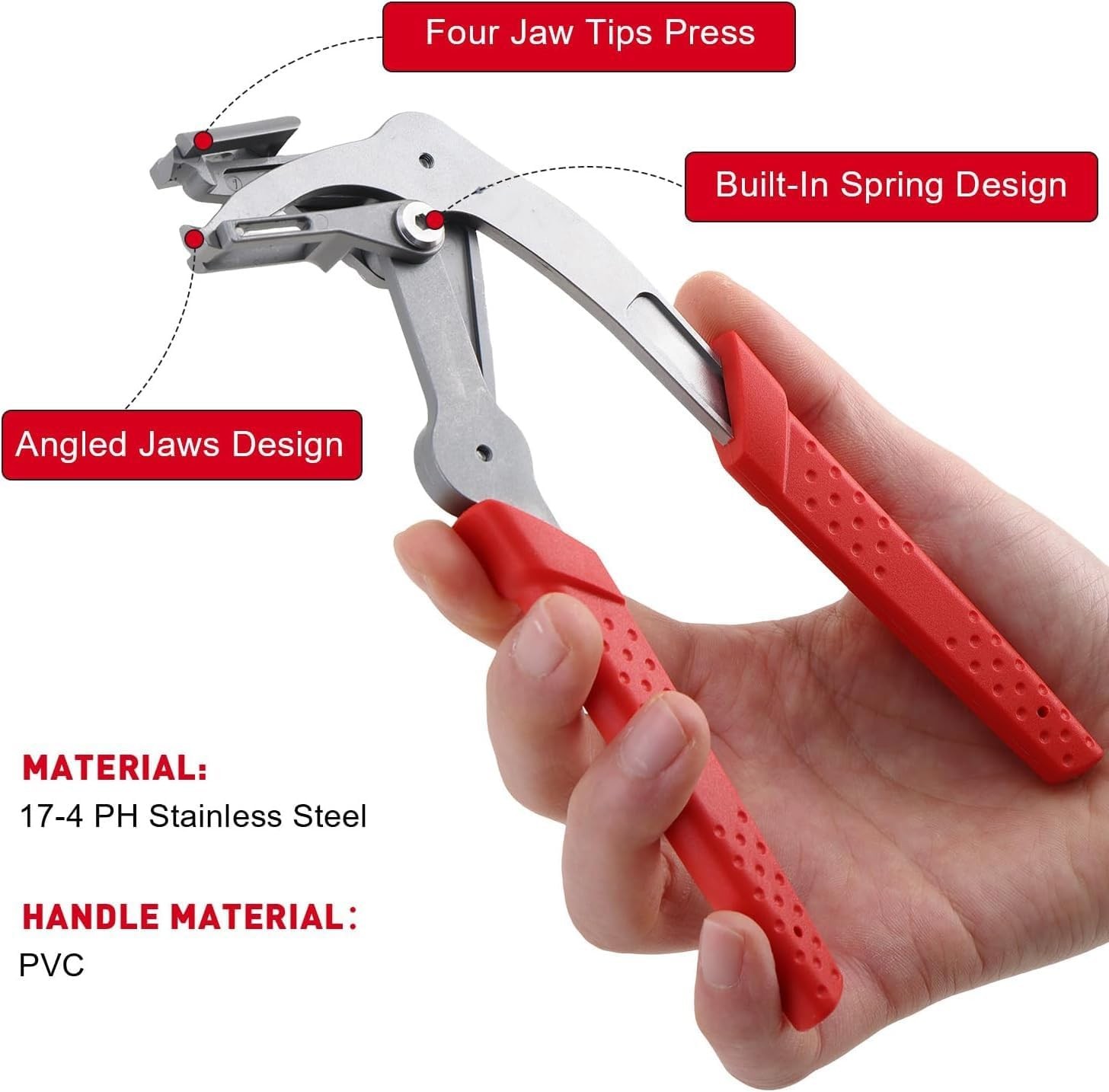 Car Clip Pliers Professional Plastic Fastener Removal Tool Red Panel Removing