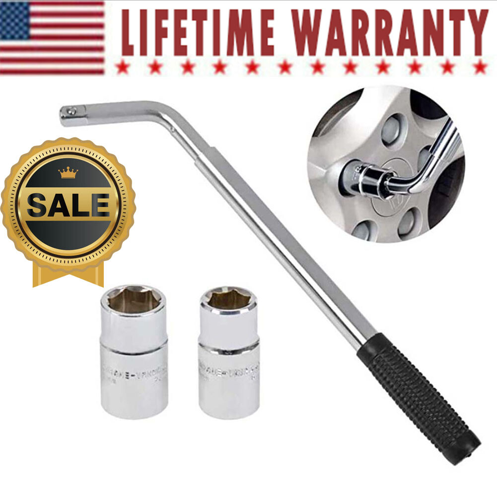 1719 21 23mm Wheel Lug Wrench Standard Sockets Telescoping Extendable Brace Tire