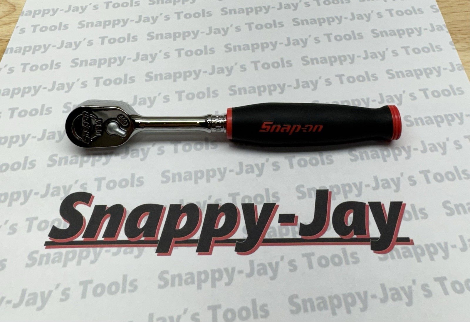 Snap-on Tools USA NEW 1/4″ Drive RED Soft Grip Long Handle Ratchet THL72
