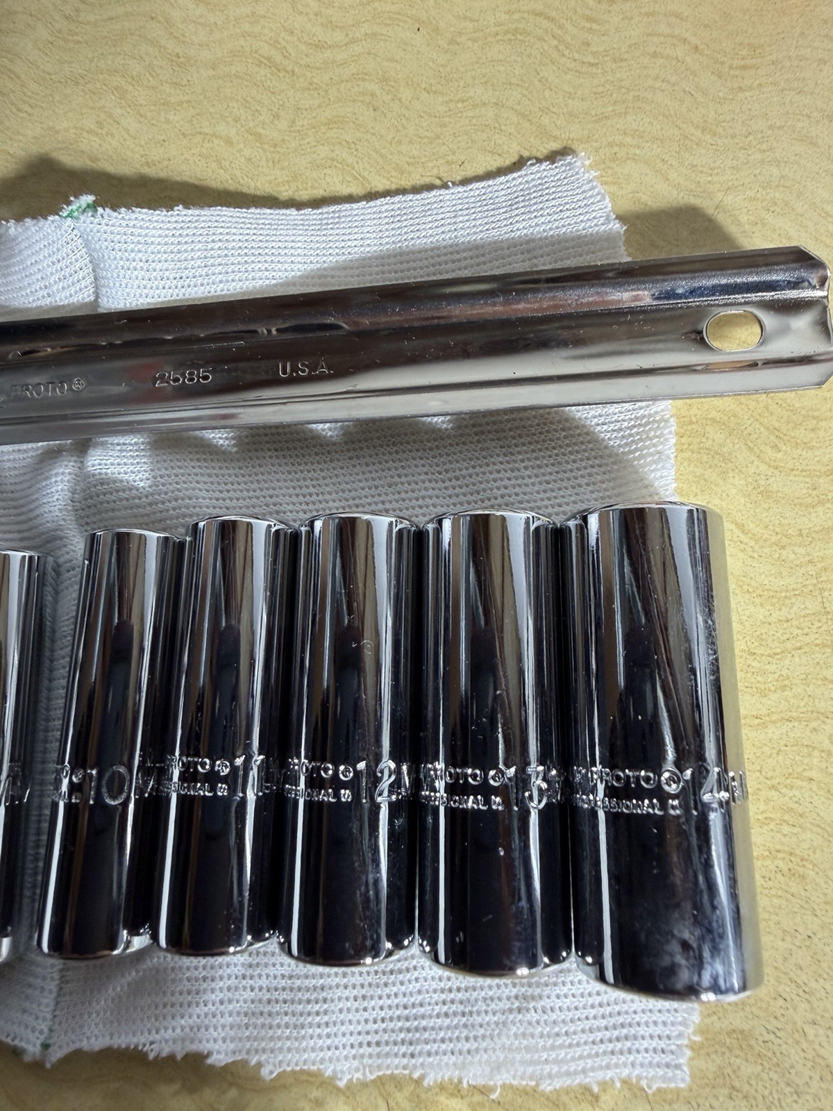 12 Pieces Metric mm Proto Socket USA Tool J47202 Set SKT 1/4 DR 6 Point