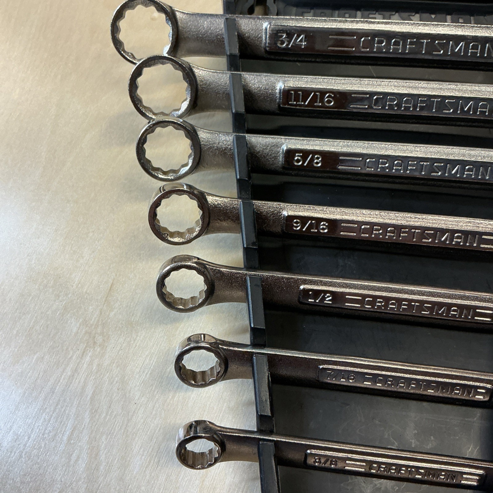 Craftsman USA 9 Pc 5/16”~3/4”Combination12 Pt Wrench Set VA SERIES FREE SHIPPING