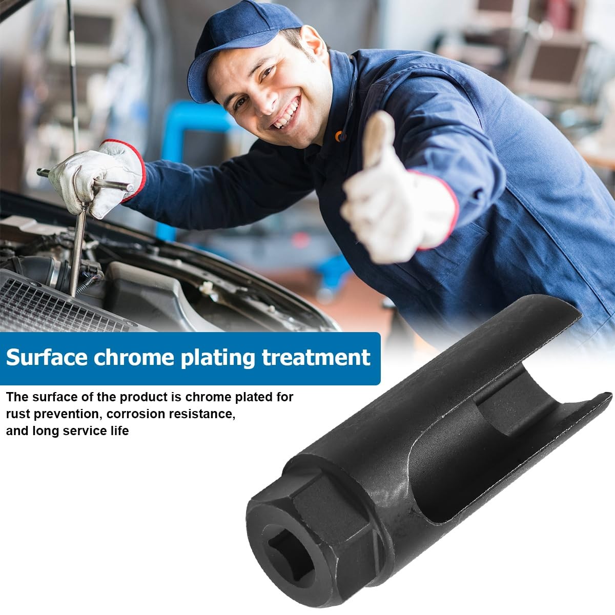 Osilly Car Oil Pressure Sensor Socket, 6 Large Opening, Black Opening