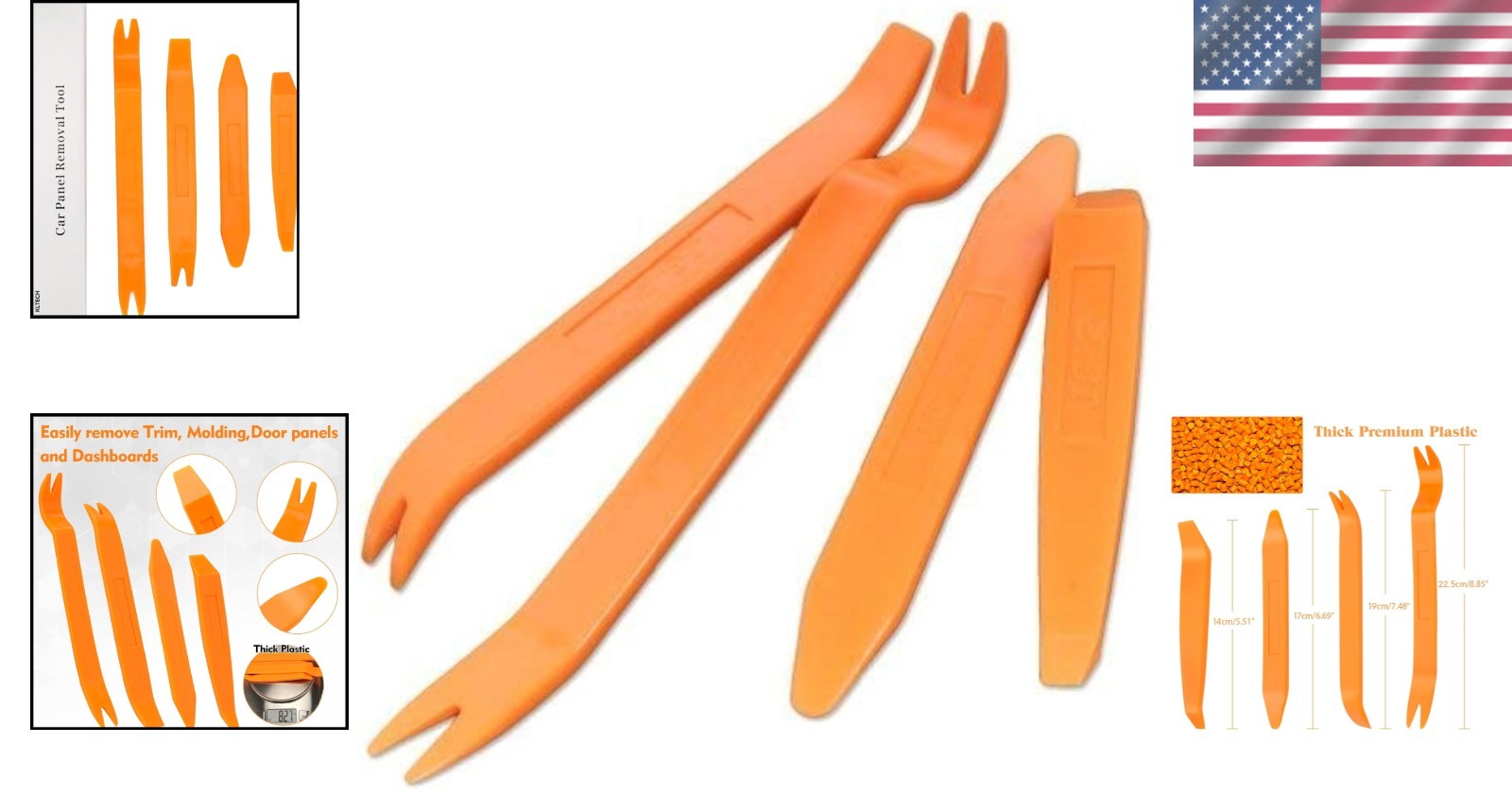 Versatile 4-Piece Car Trim Removal Tools – Perfect for Interior & Exterior