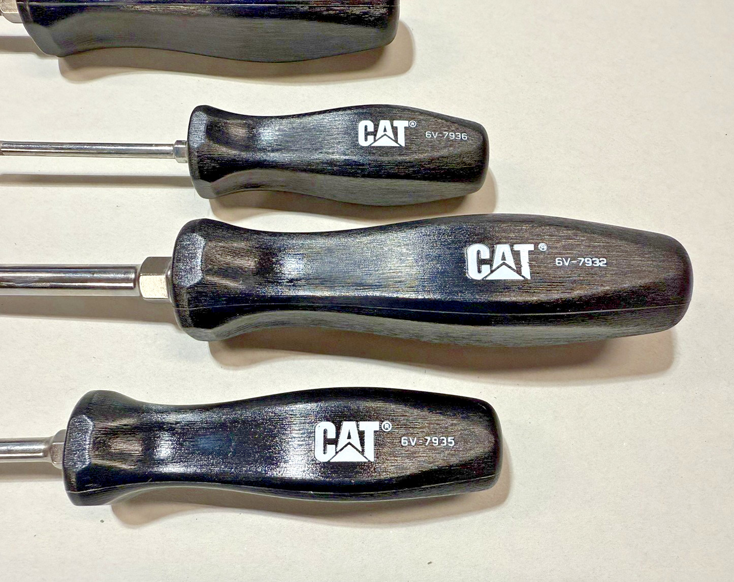 CAT Caterpillar 162-7804 6pc Screwdriver Set Hard Plastic Old Style Handle