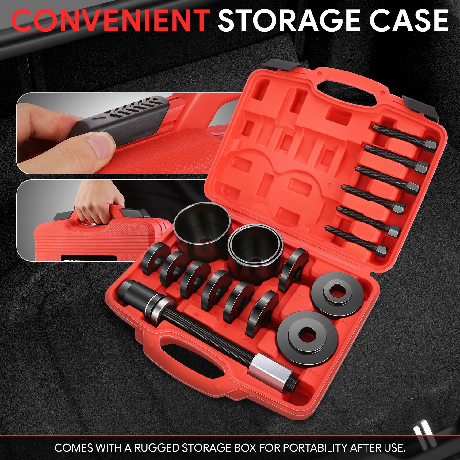 Front Wheel Drive Bearing Press kit Removal & Installtion Puller Tool Set 19Pcs