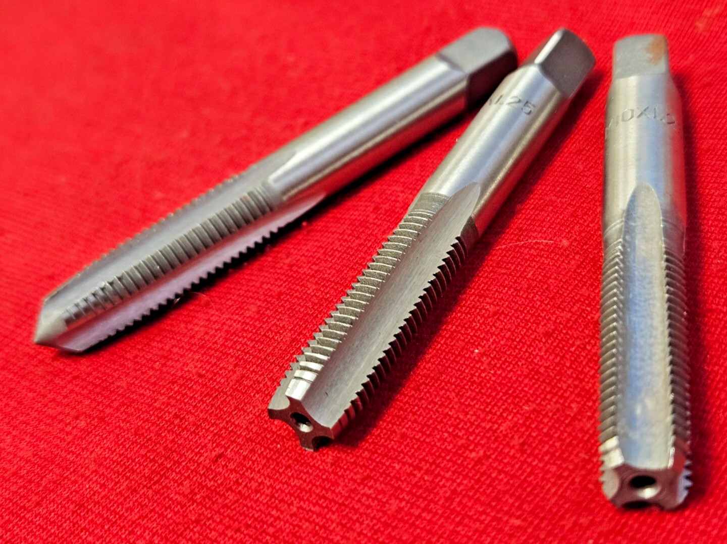 M10 x 1.25 Tap Set Irwin 2739 3PC USA Hanson Carbon Steel 10mm
