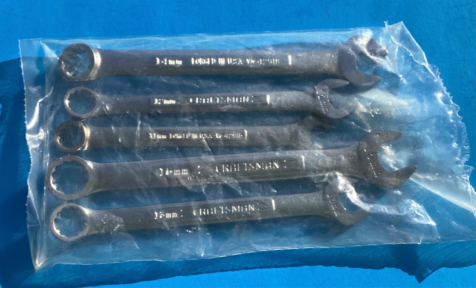 NOS Craftsman Metric Combination Wrenches, 5 Piece, 11mm-15mm.