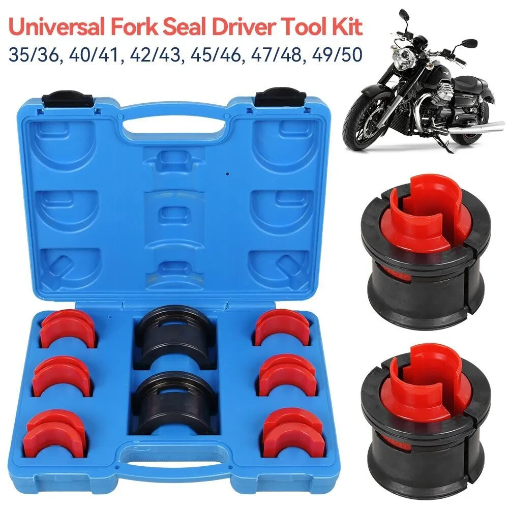 Universal Motorcycle Bike Fork Seal Driver Tool Kit Installer Driver Set 35-50mm
