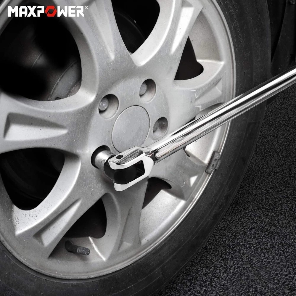 Heavy Duty 3/4 Drive 24-Inch Breaker Bar with Flex Handle – 1041 Ft-Lbs Torque