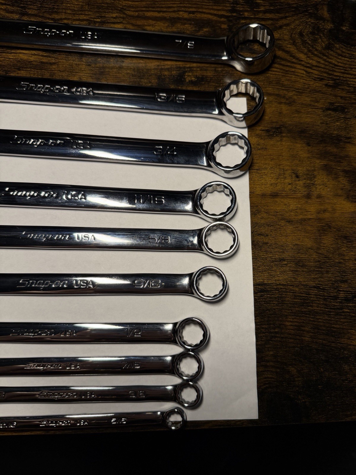 Snap-on Tools USA NEW 10pc 12 Point Flank Drive PLUS Combo Wrench Set SOEX710