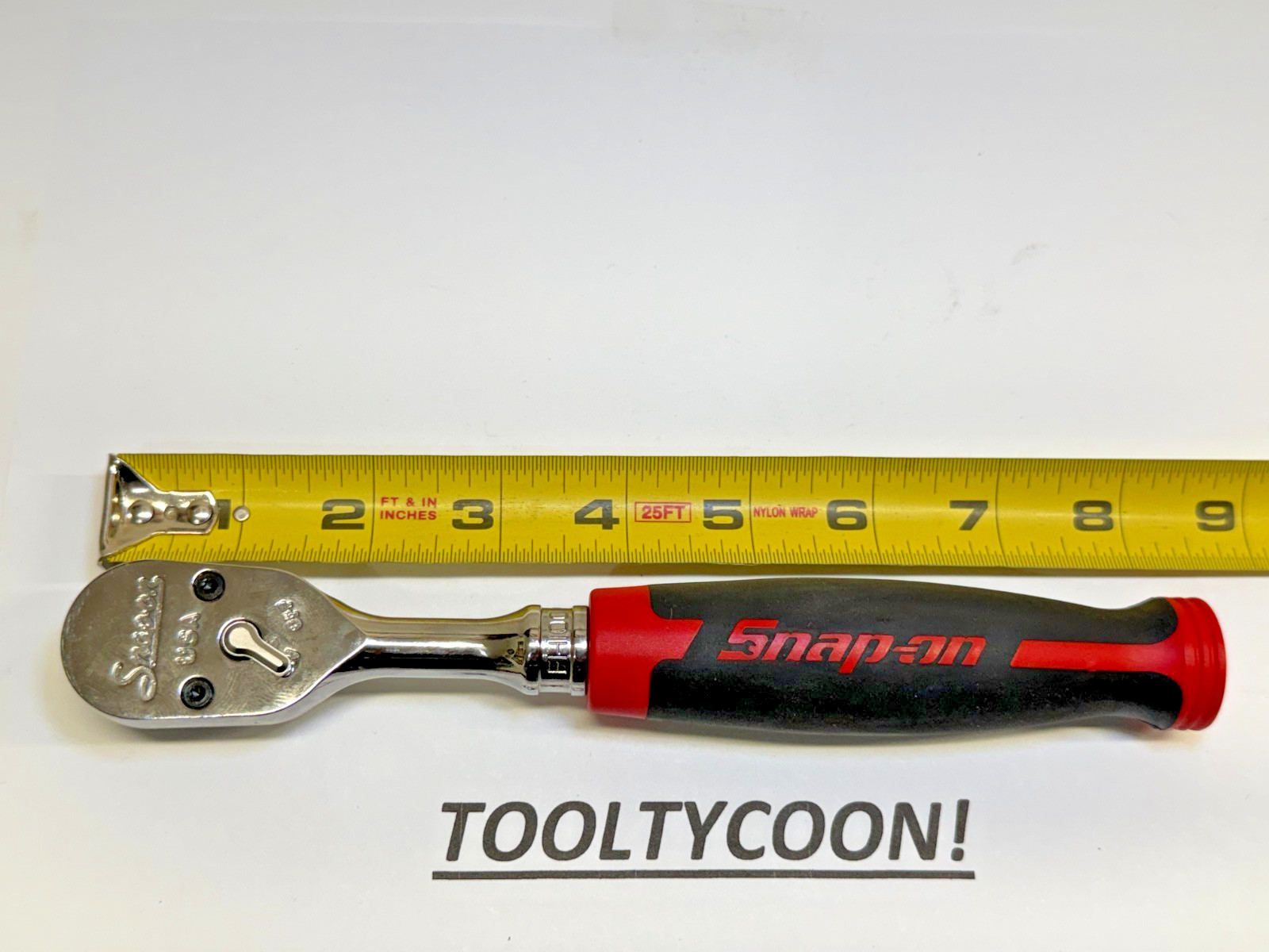 Snap-on Tools USA NEW 3/8″ Drive 100 Tooth Soft Grip Fixed Head Ratchet FH100