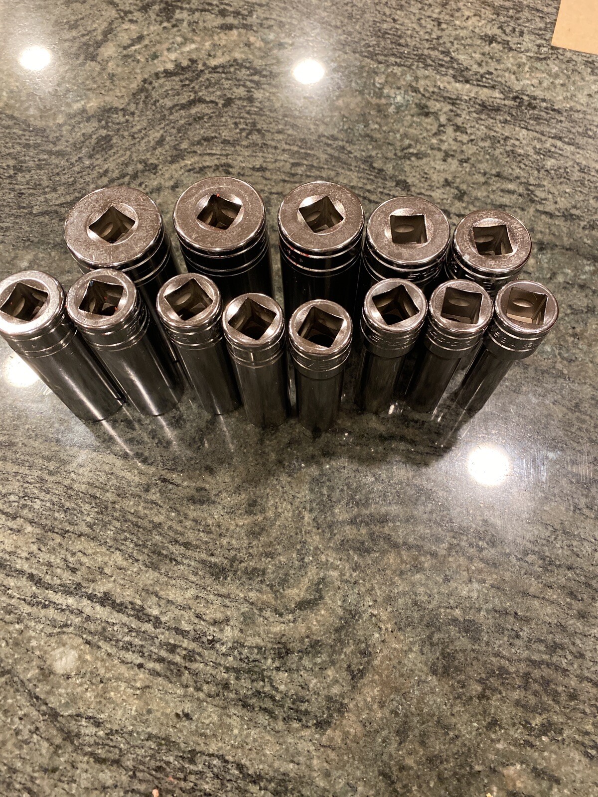 Snap-on 313tsya 1/2″ drive 3/8-1-1/8 deep 6 point socket set