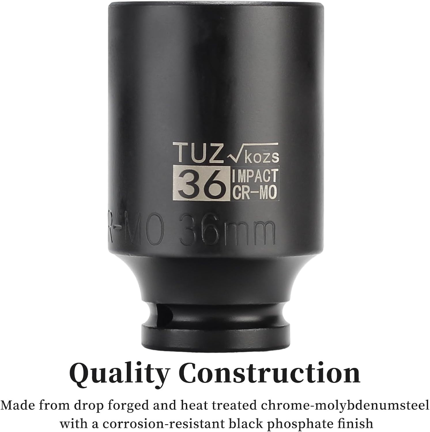 Professional 36mm Impact Socket – 1/2″ Drive with Radius Corner Design