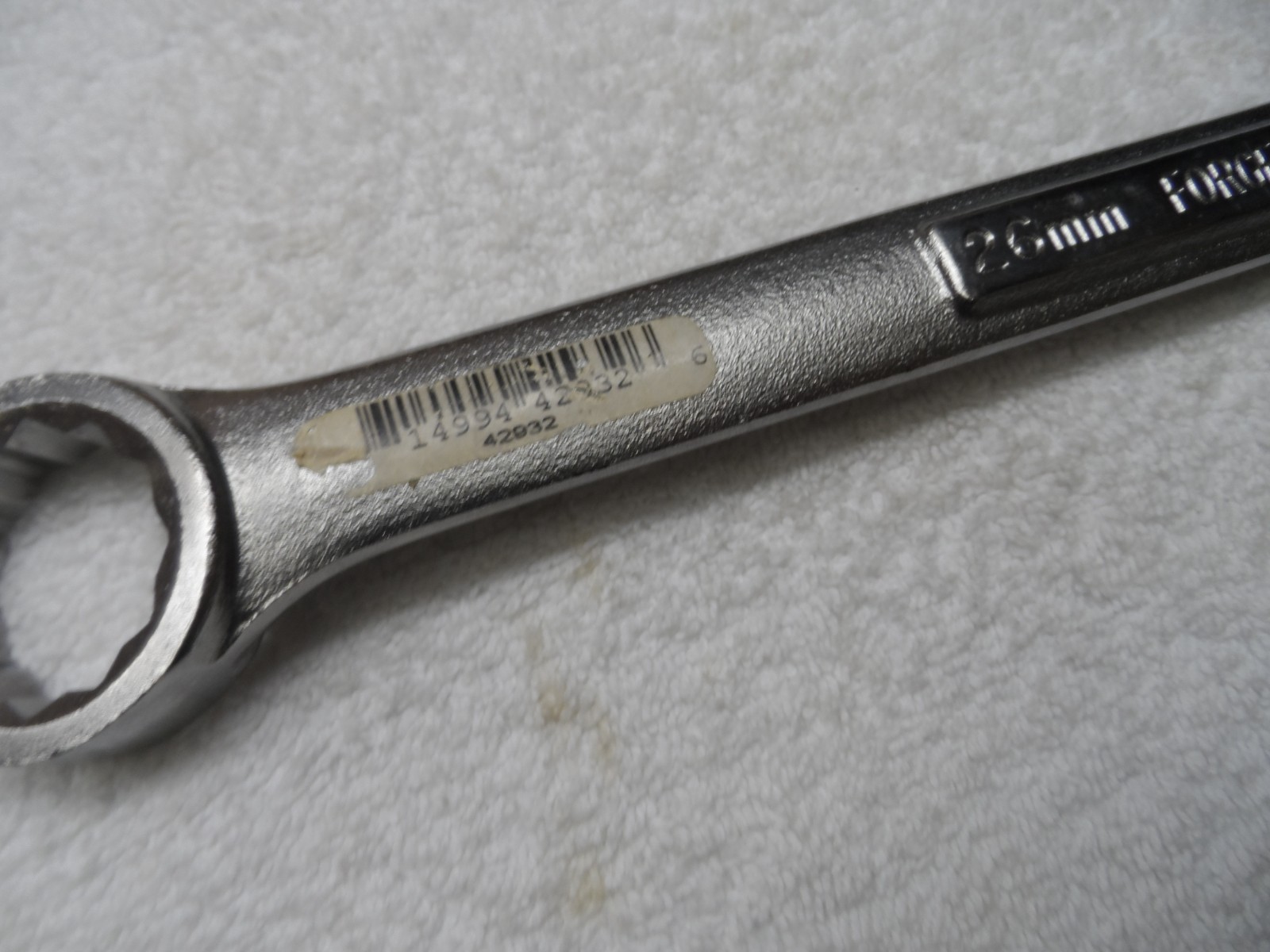 Craftsman Metric MM Combination Wrench, USA 12pt, 26mm – Part # 42932 (sticker)