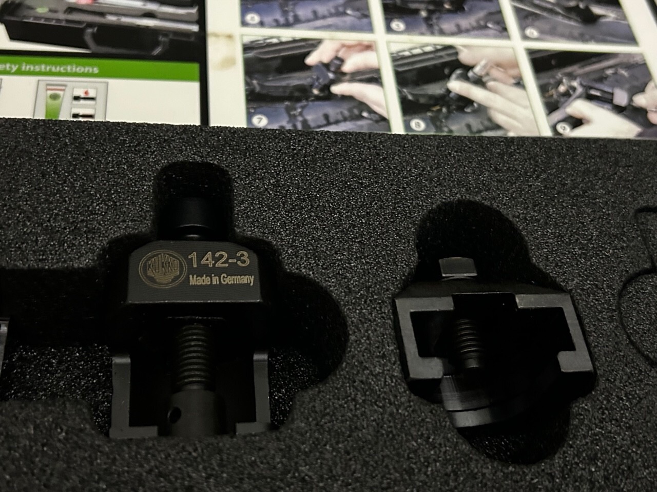 Kukko New 10 Piece Manuel Universal Wiper Arm Puller Set K-142/6 GERMANY w/ Case