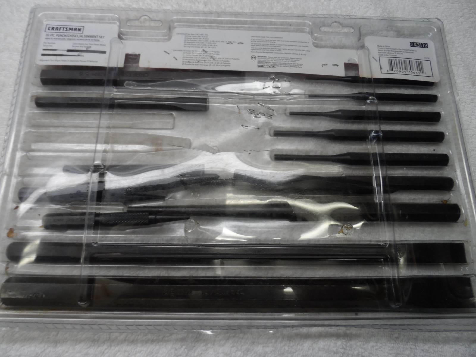 Craftsman Punch Chisel Alignment Set, made in China, 16 pcs – PN 43113 (package)