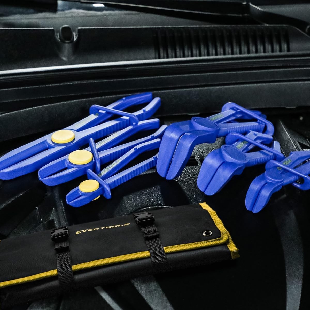 6pcs Hose Clamp Pliers Set, Radiator Fuel Line Clamp Tool, Straight & 90° Ang…