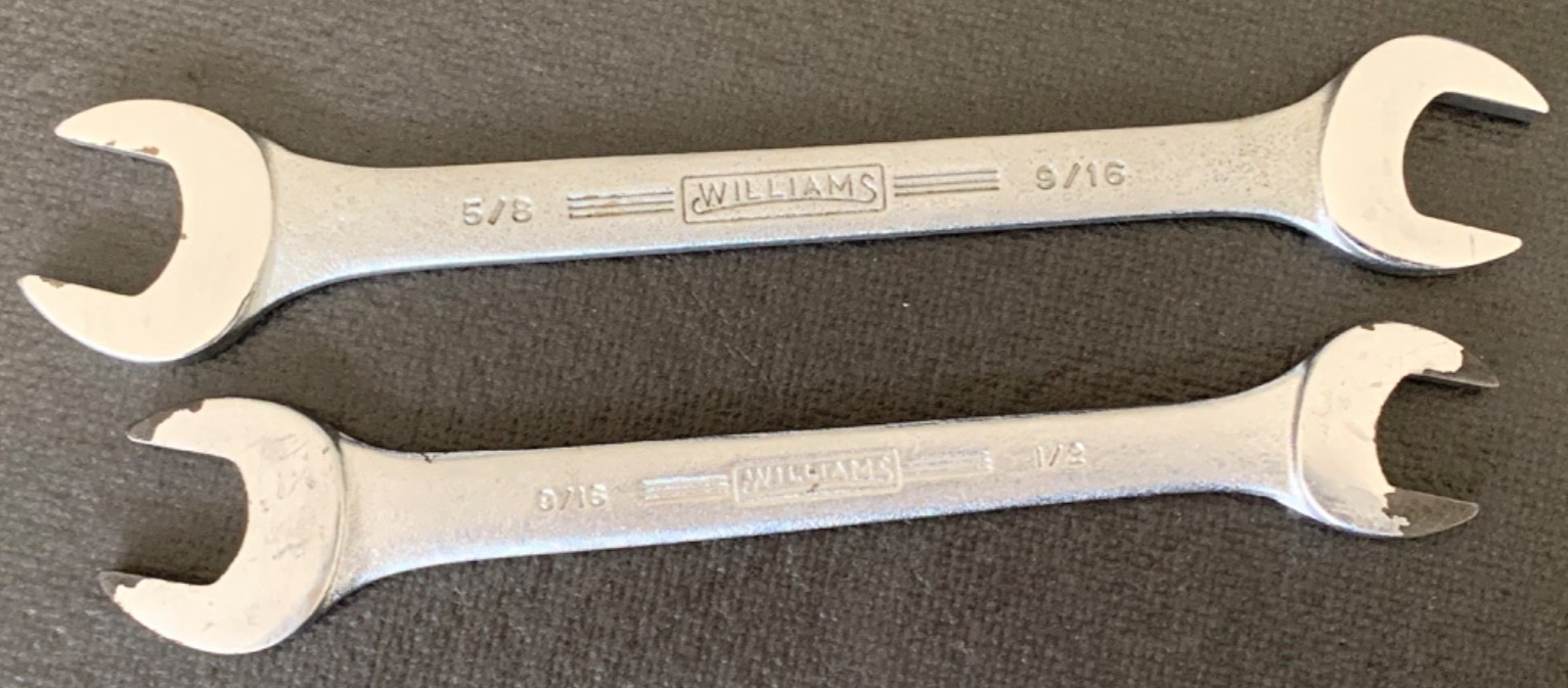 Williams Superrench 1727 Double Open End Wrench 5/8 x 9/16 Made in USA