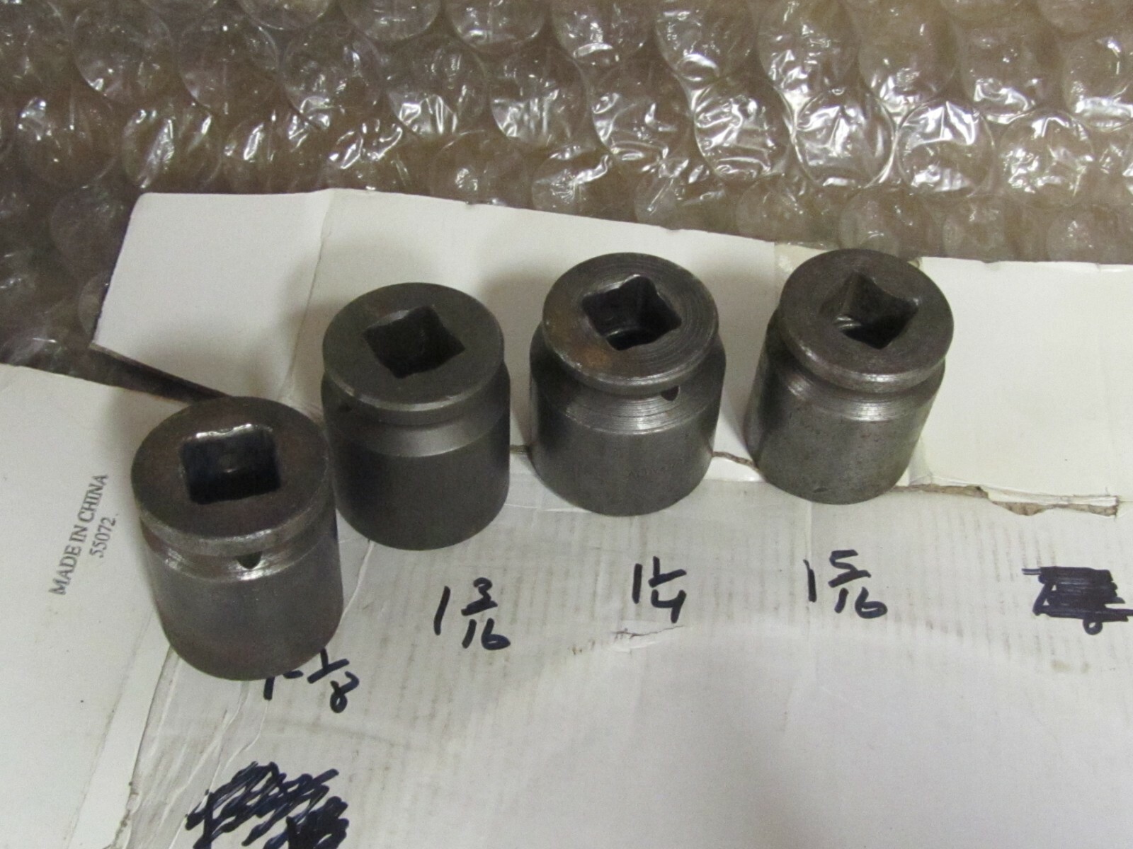 APEX 3/4″ DRIVE 12 POINT IMPACT SOCKETS LOT OF 6 1-1/8 ,1-3/16,1-1/4,1-1/2
