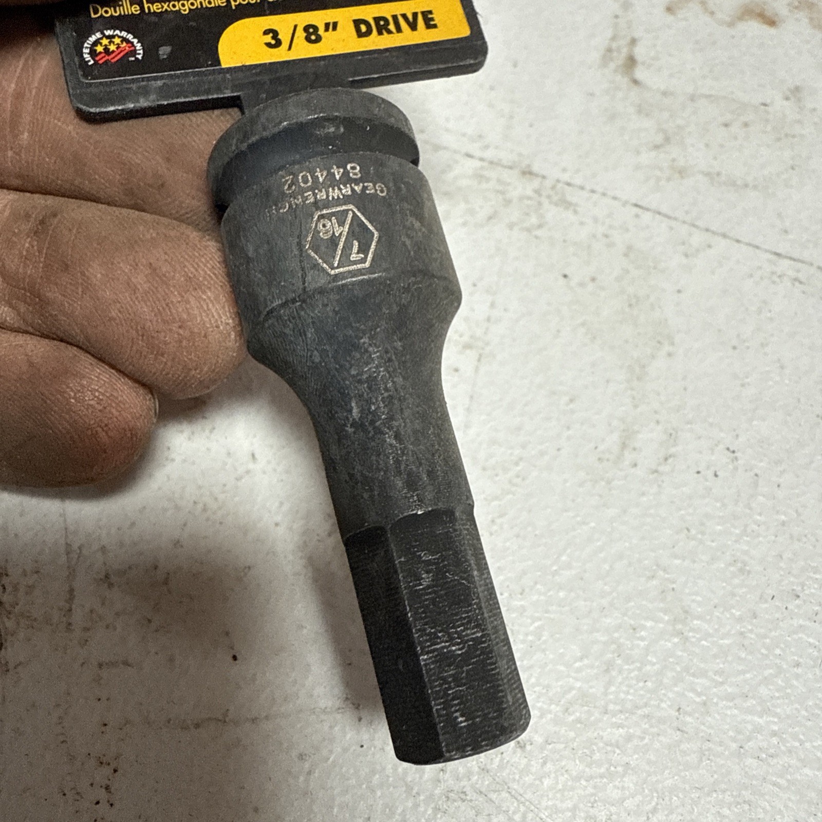 Pneumatic 3/8″ Drive 7/16″ Hex Impact Bit Socket – 5 Pack