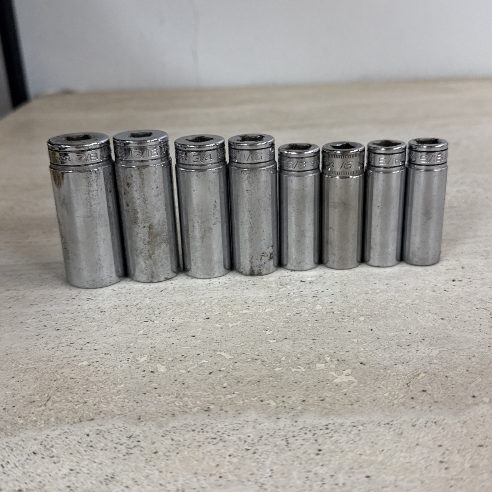 Lot of 8 Snap on Deep Impact Sockets *See Photos*