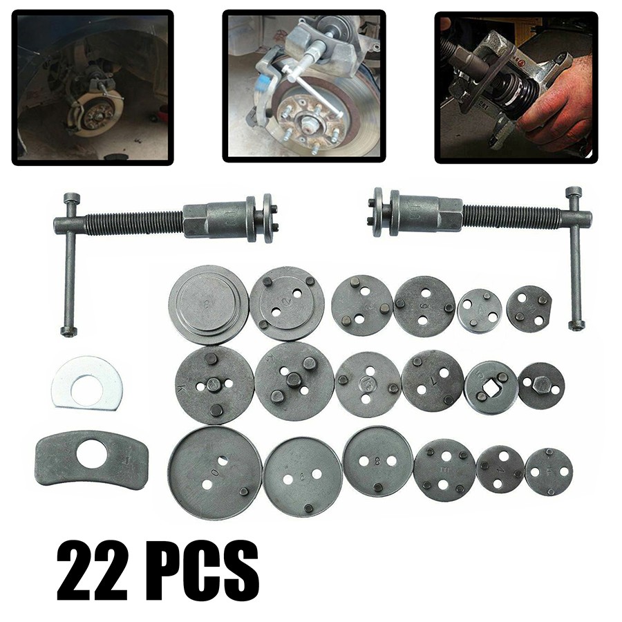 Brake Caliper Piston Wind Back Tool Kit Universal 22pc Disc Rewind Auto Tool KIT