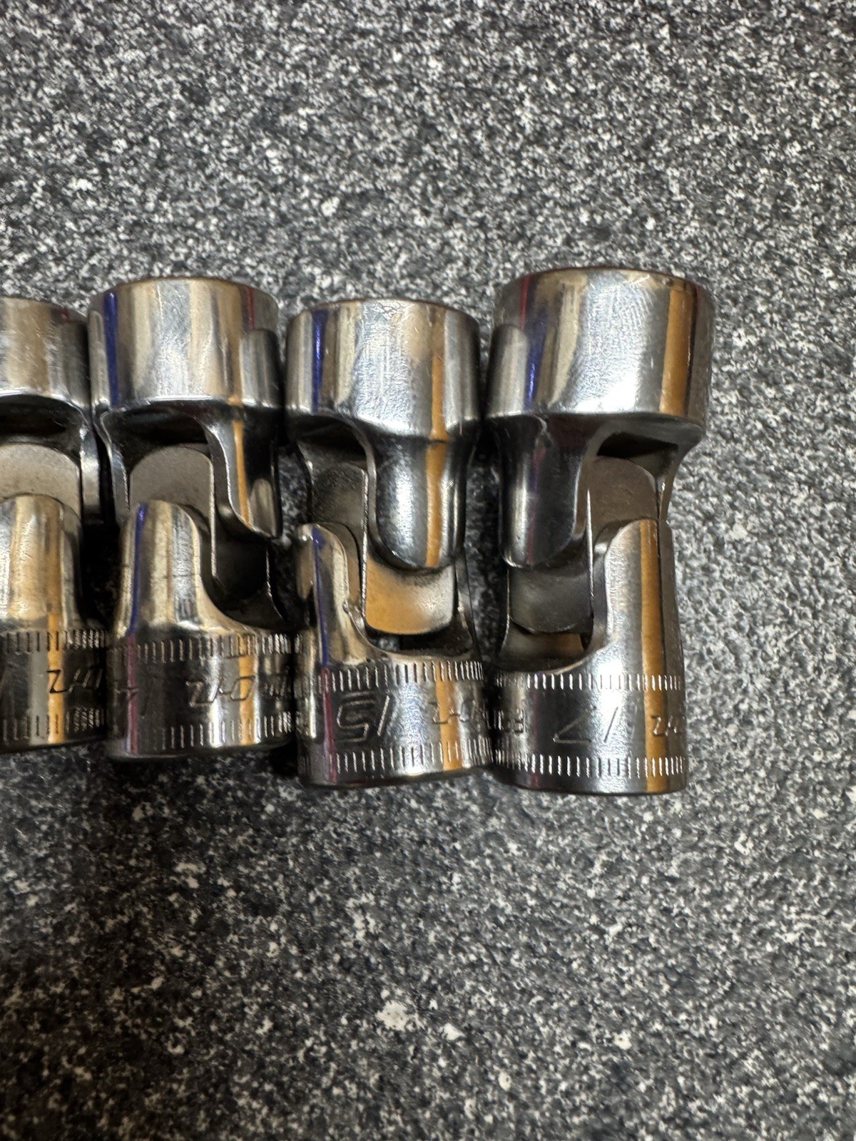 Snap On 3/8” Drive Swivel Socket Set, Metric, 6pt…10,12,13,14,15, 17mm….