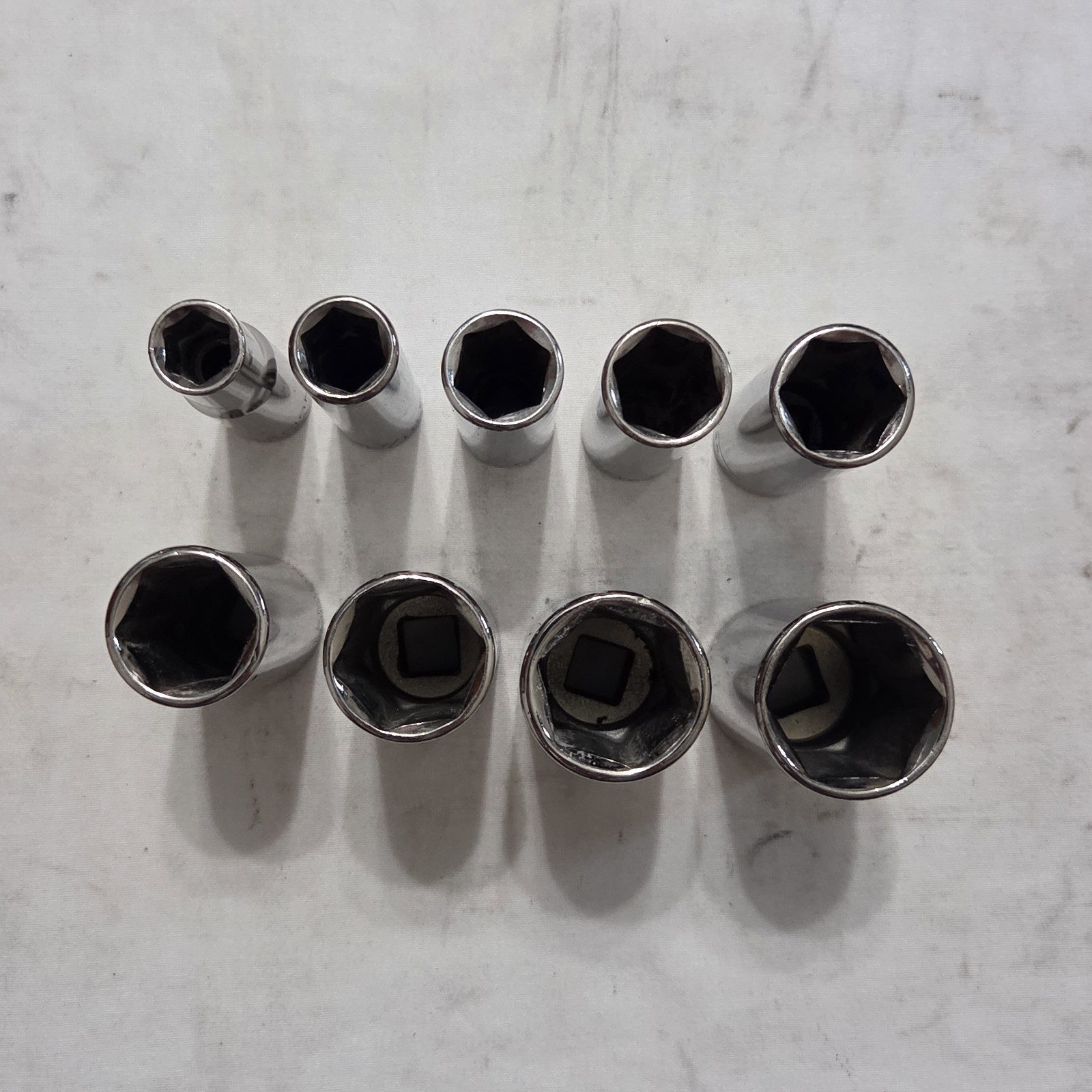 Craftsman -G- SAE 9pc 3/8″ – 7/8″ 6 Pt Deep Socket Set 3/8″ Dr. 934439 – USA