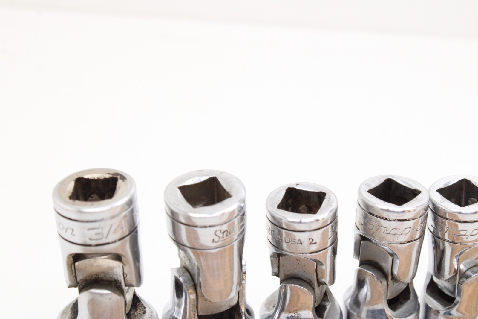 Snap-on FS24-FS14A 3/4″-7/16″ 3/8″ Drive 6 Point SAE ChromeSwivel Socket Set USA