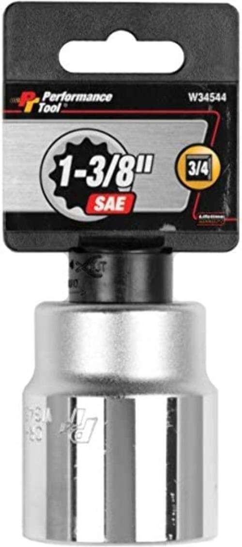 Efficient 3/4-Inch Drive 12-Point SAE Socket, Lightweight & Easy Grip Design