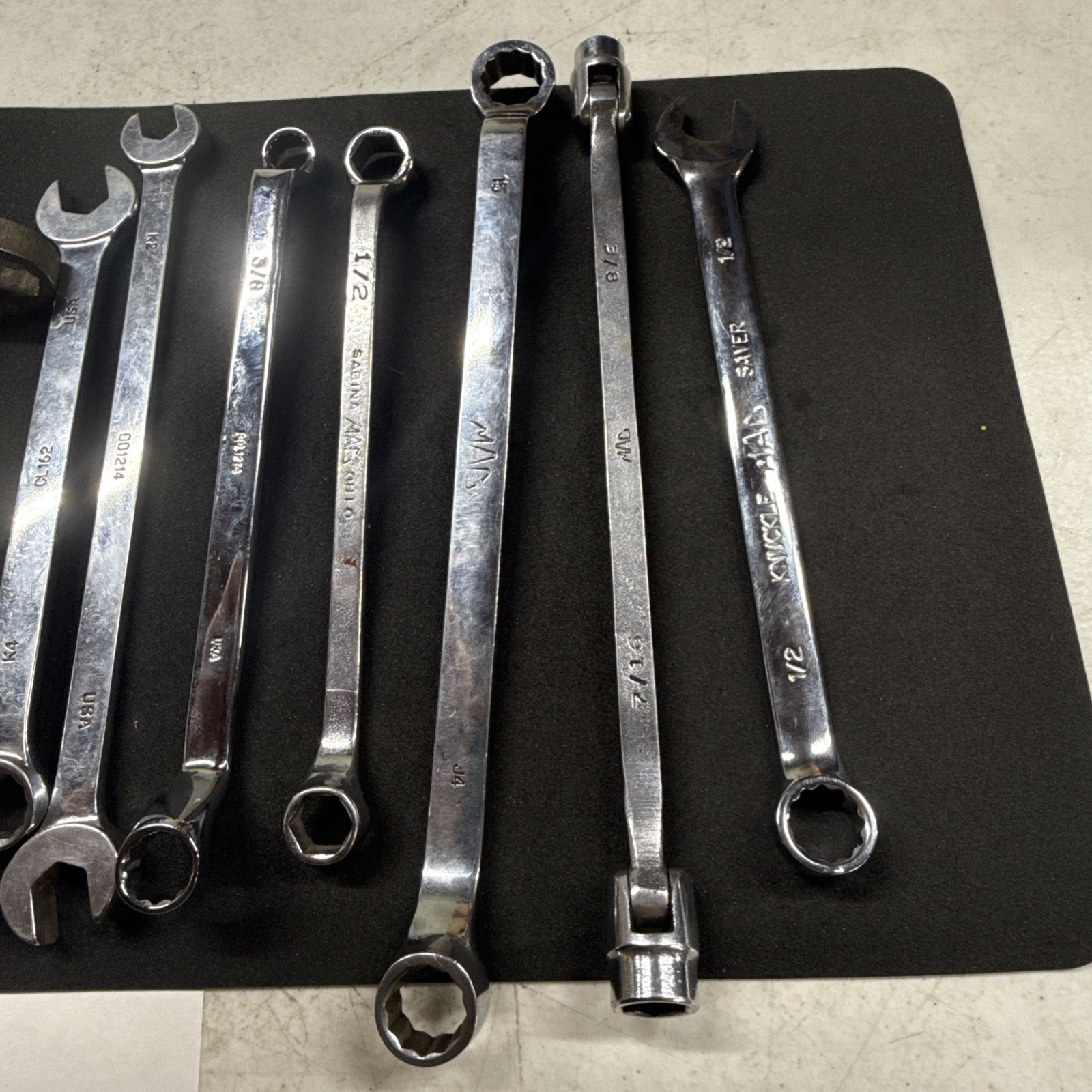Mac Tools Wrench Lot Combination , Valve , Box 14 Pieces
