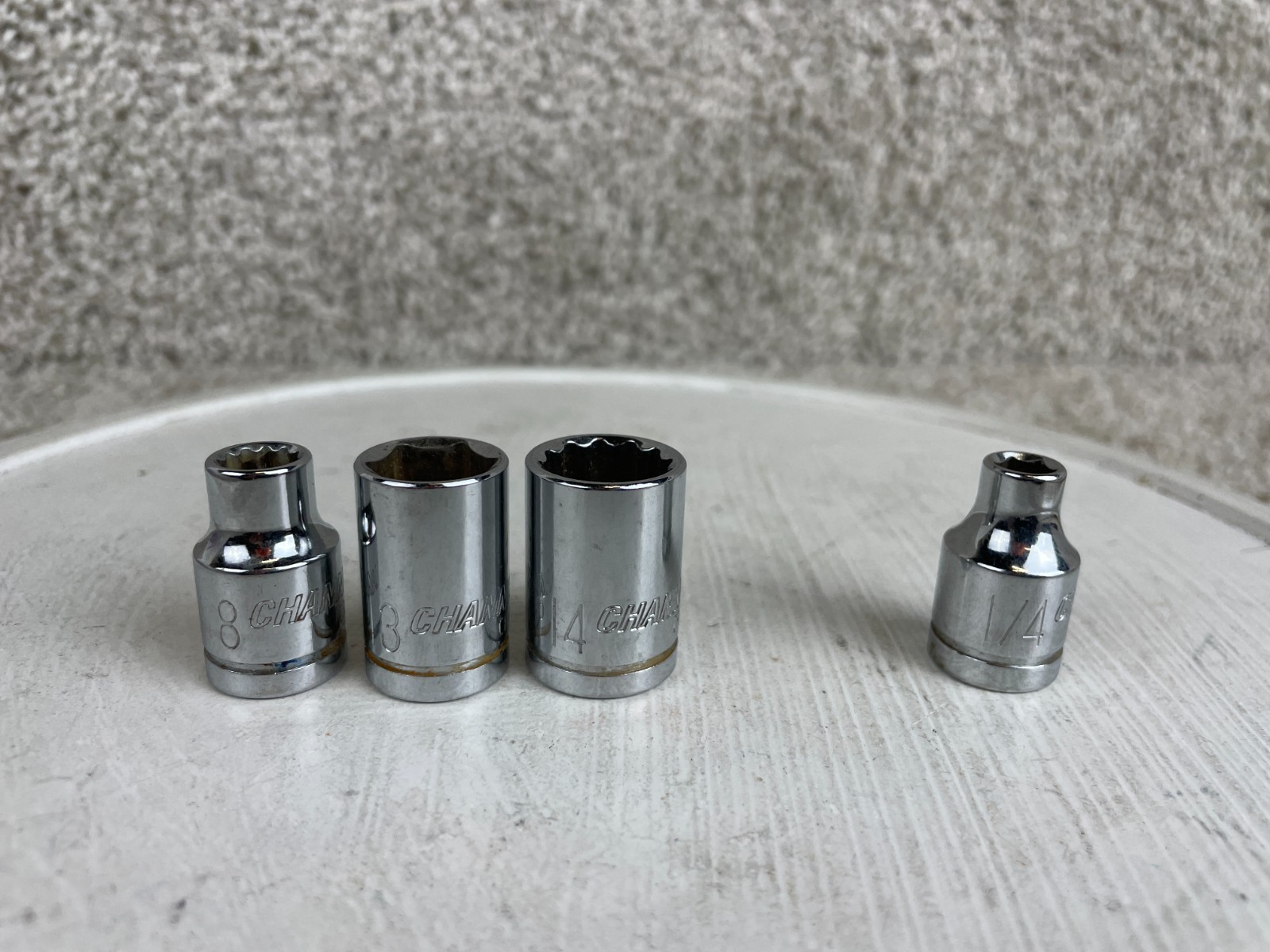 Lot of 4 Channellock CR-V 12-Point & 6-Point Socket Set Components