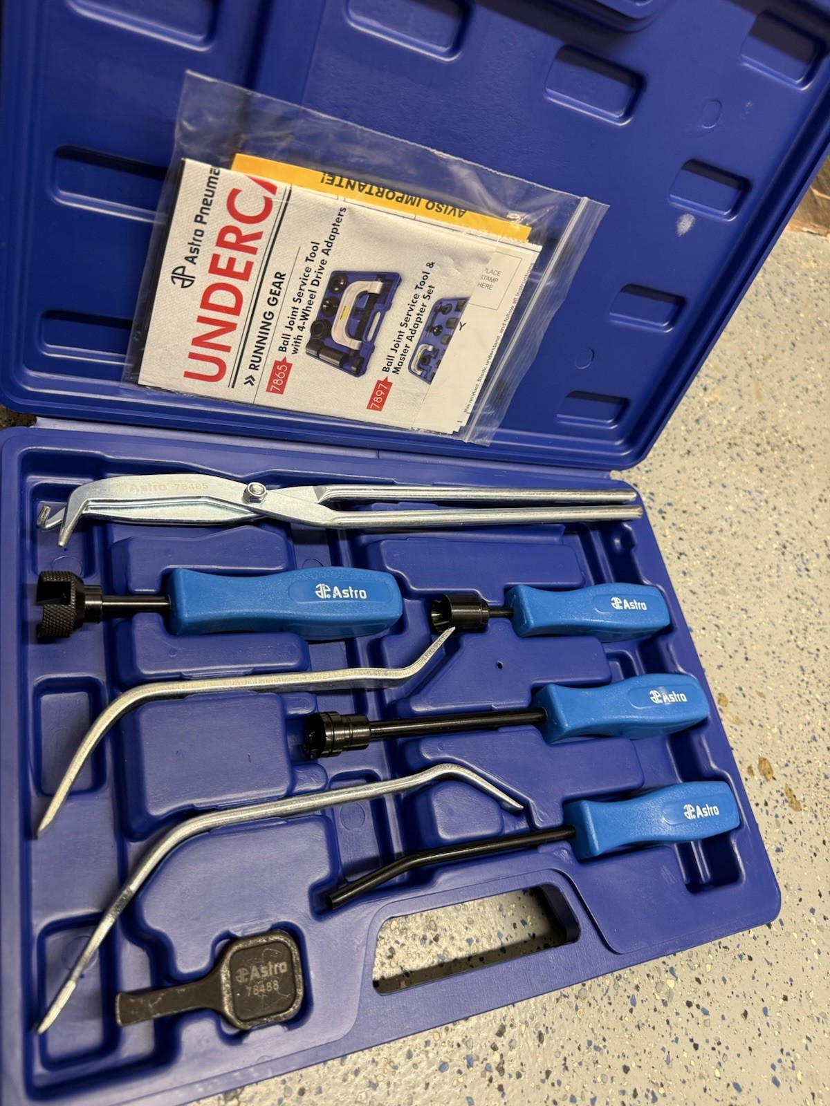 Astro Pneumatic 7848 Ball Joint Service Tool & Adapter Set Complete w/ Case