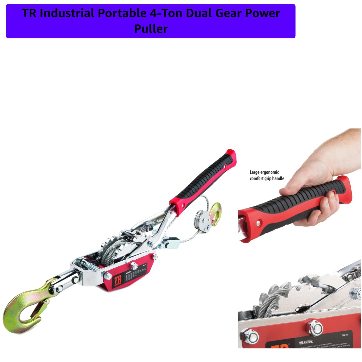 Compact 4-Ton Power Puller – Ideal for Off-Road Recovery & Heavy Load Transport