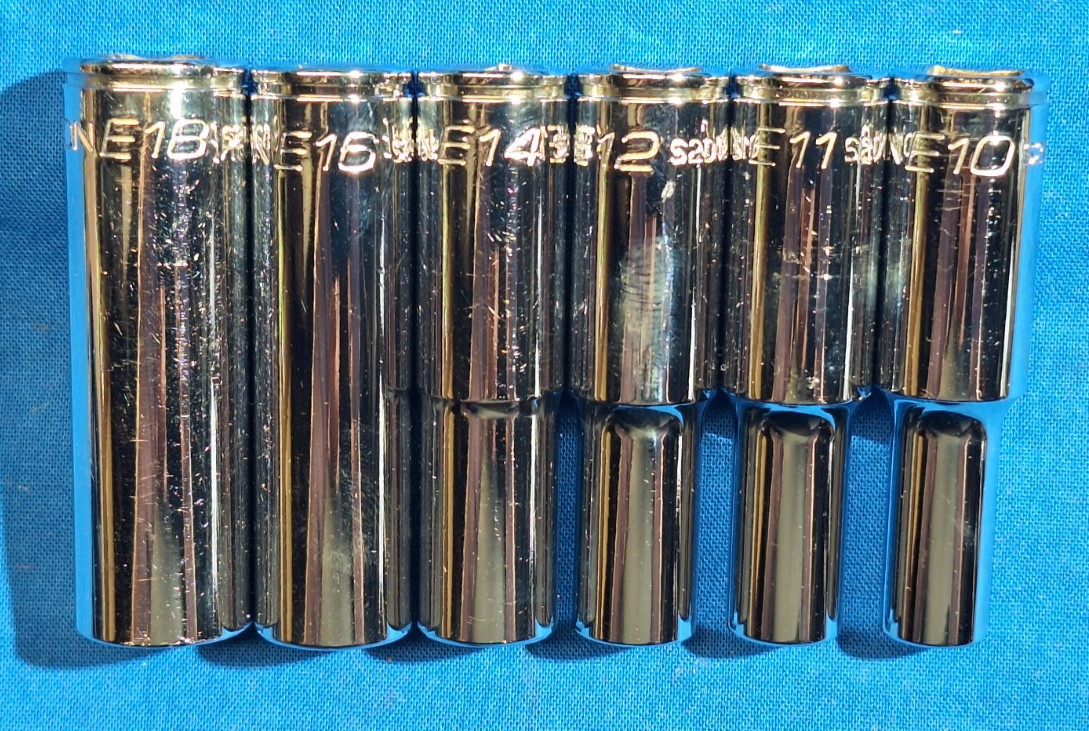ICON S2D-6 6pc 3/8″ dr DEEP Inverted torx socket set E18, E16,E14,E12,E11, E10
