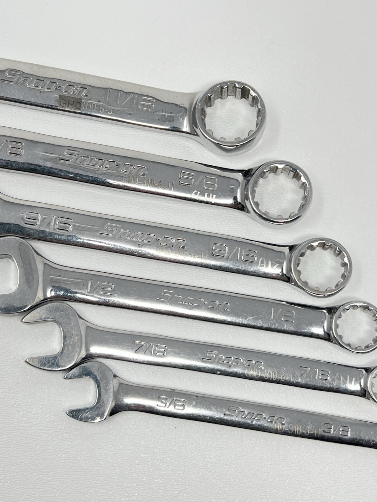 Snap On Tools Spline Wrench Set 3/8” – 11/16″ Aviation Short Combo Wrenches