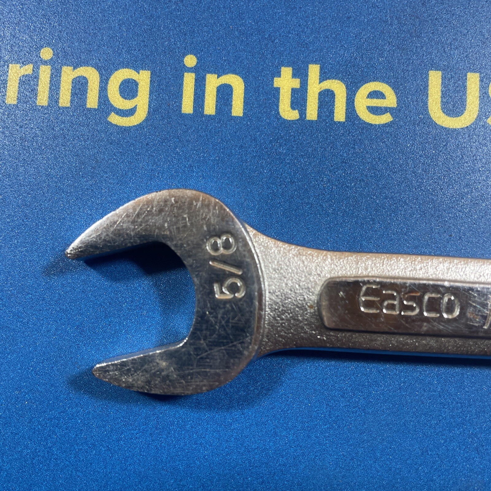 Easco No. 61 120 Double Open End Wrench Size 5/8 in x 9/16 in USA Tool
