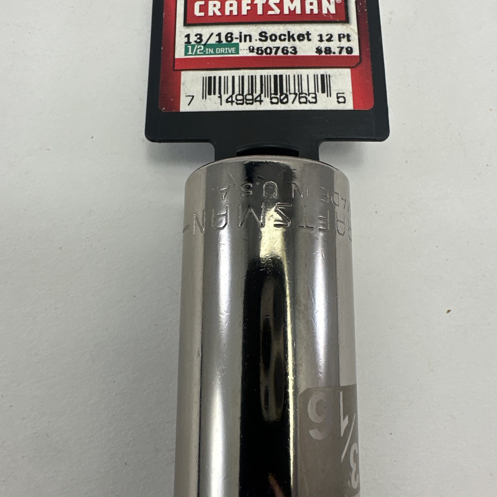 CRAFTSMAN 13/16 Inch Deep Socket SAE 1/2-Inch Drive 12-Point New!