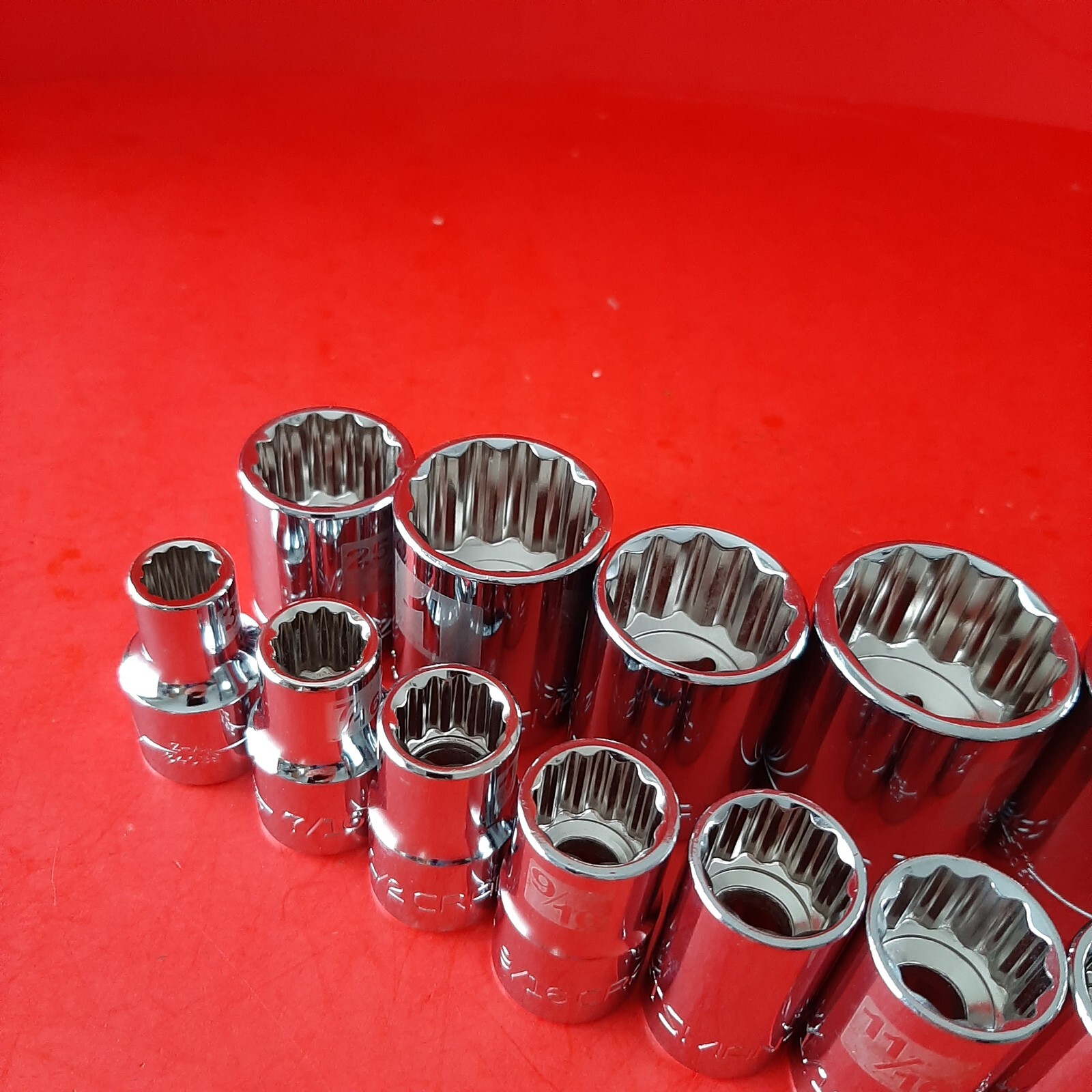 NEW Craftsman Easy Read 19 Pc 1/2 Drive 12Pt Shallow SAE Socket Set 3/8 to 1-1/2