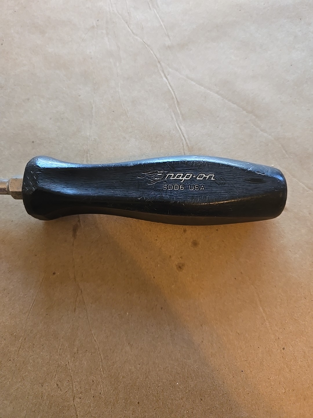 Snap On 5/16″×6″ Blade Screwdriver Black Hard Handle USA SDD6