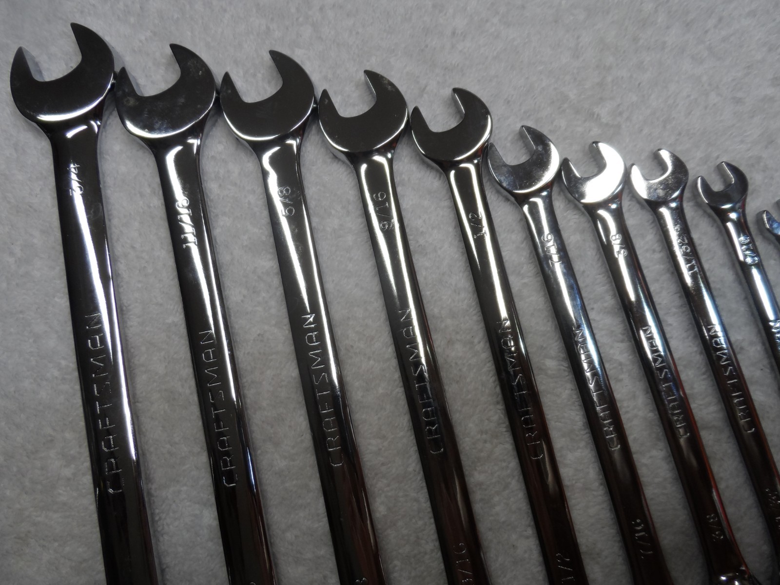 Craftsman SAE Full Polish Combination Ratcheting Wrench Set – 10 pcs