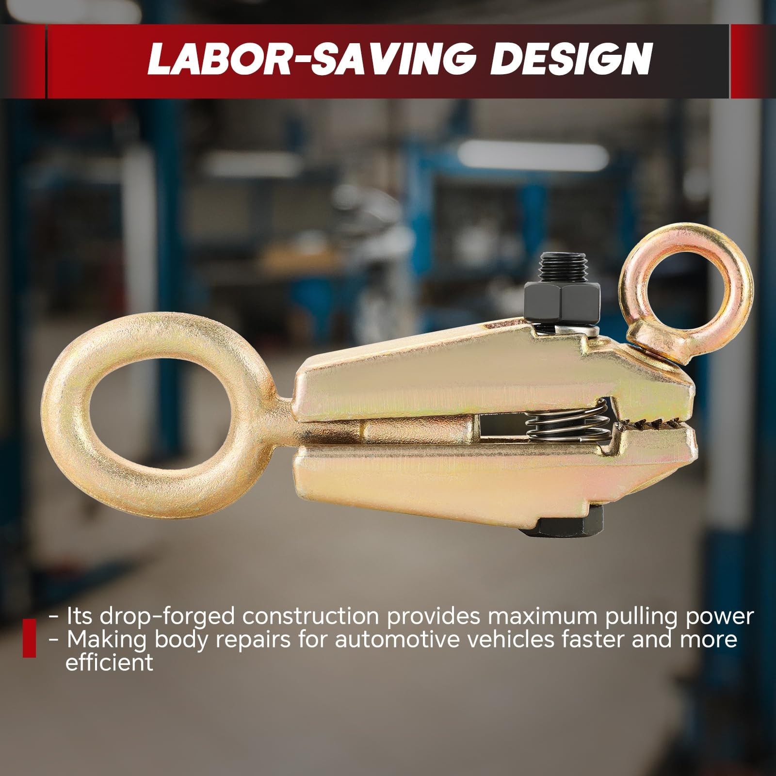 5 Ton Auto Body Repair Clamp Tool | Self-Tightening Frame Pull Clamps for Collis