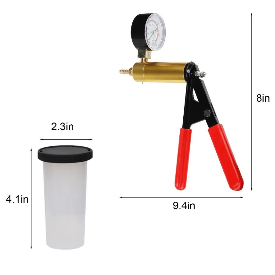 Hand Held Vacuum Pressure Pump Tester Set Brake Fluid Bleeder Bleeding Kit +Box