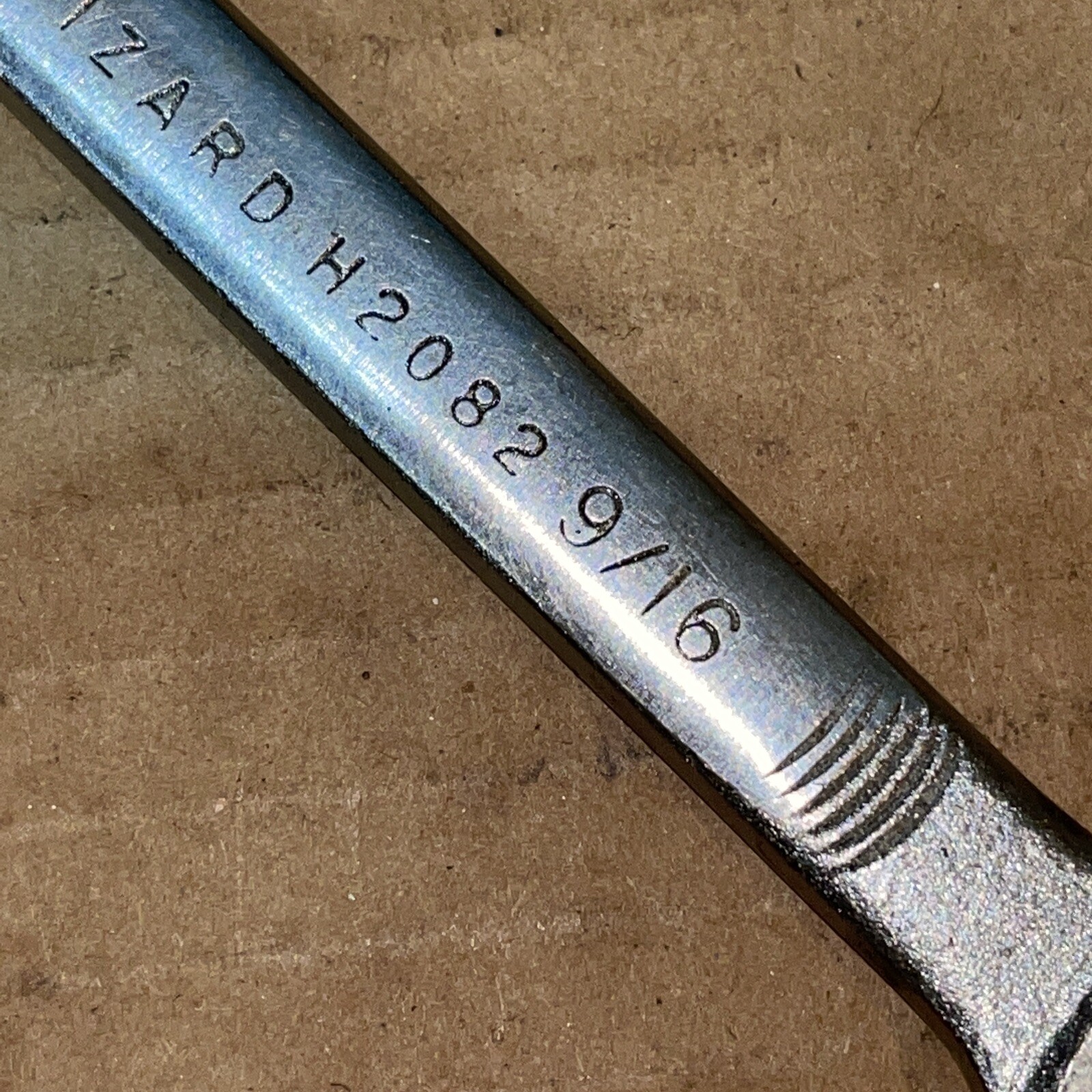 Wizard USA H2082 5/8 in X 9/16 in SAE Open Face Wrench Indestro Vintage