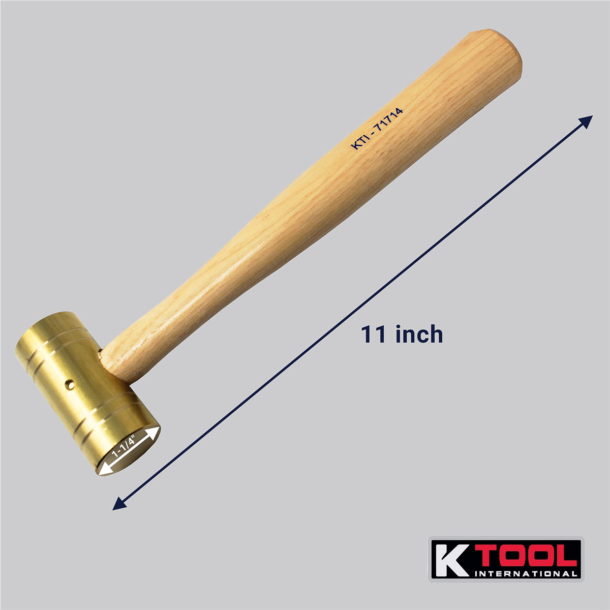K-Tool 71714 16 oz. Brass hammer with Wooden Hickory Handle