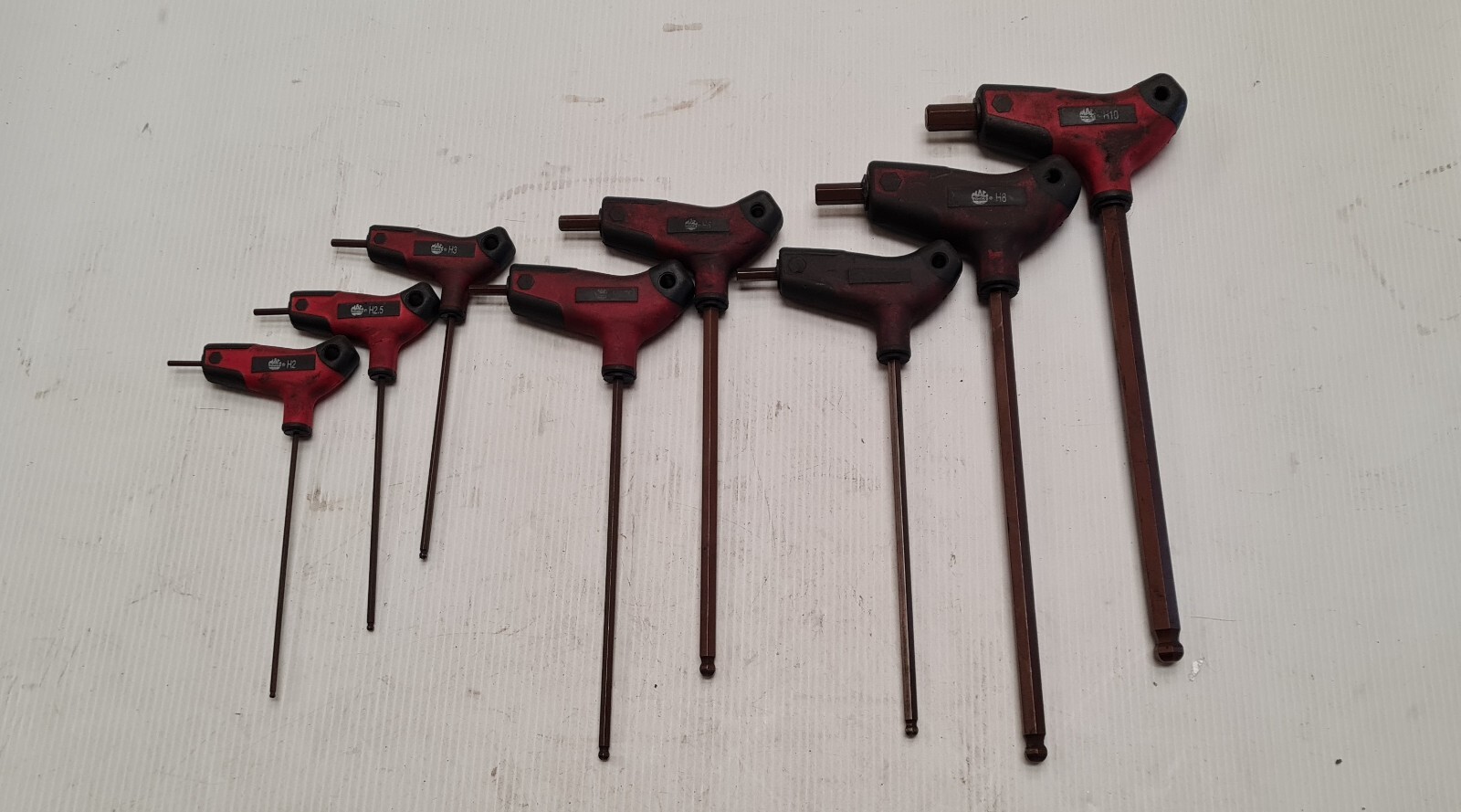Mac Tools T Handle Hex Allen Key Bar 2-10mm Set Bi-Material SHKTM8PT