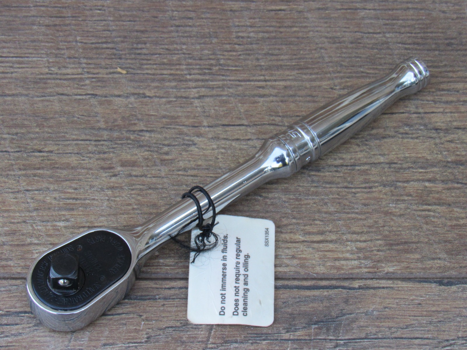 NOS SNAP ON 3/8″ DRIVE F830 STANDARD CHROME HANDLE RATCHET NEW LOGO 7.5″ F 830