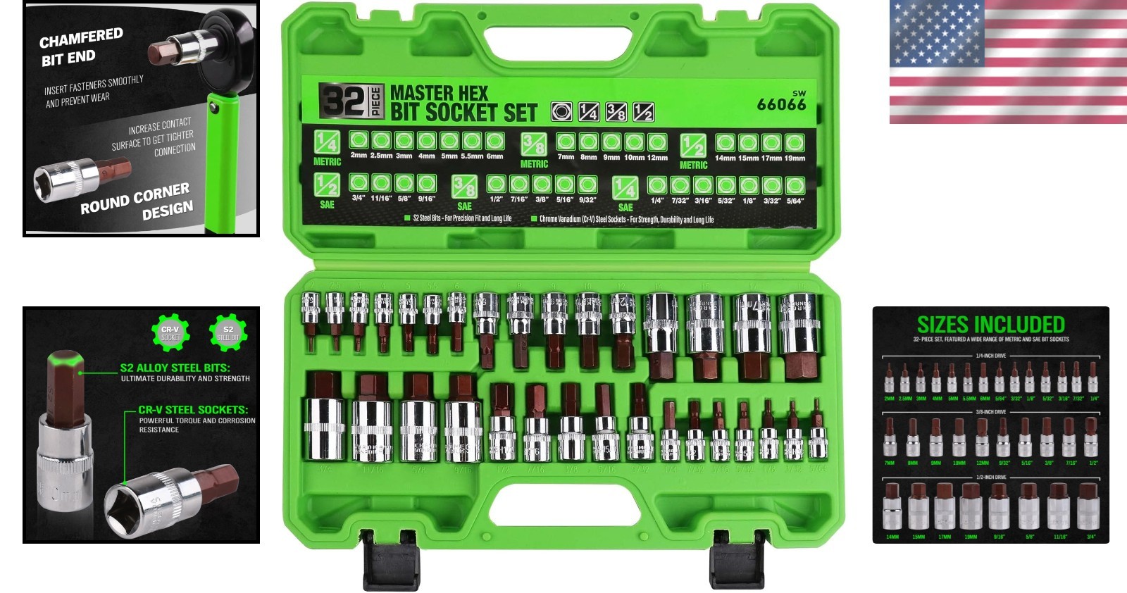 Complete SWANLAKE Hex Bit Socket Set (32pcs) – Precision Tools for Professionals