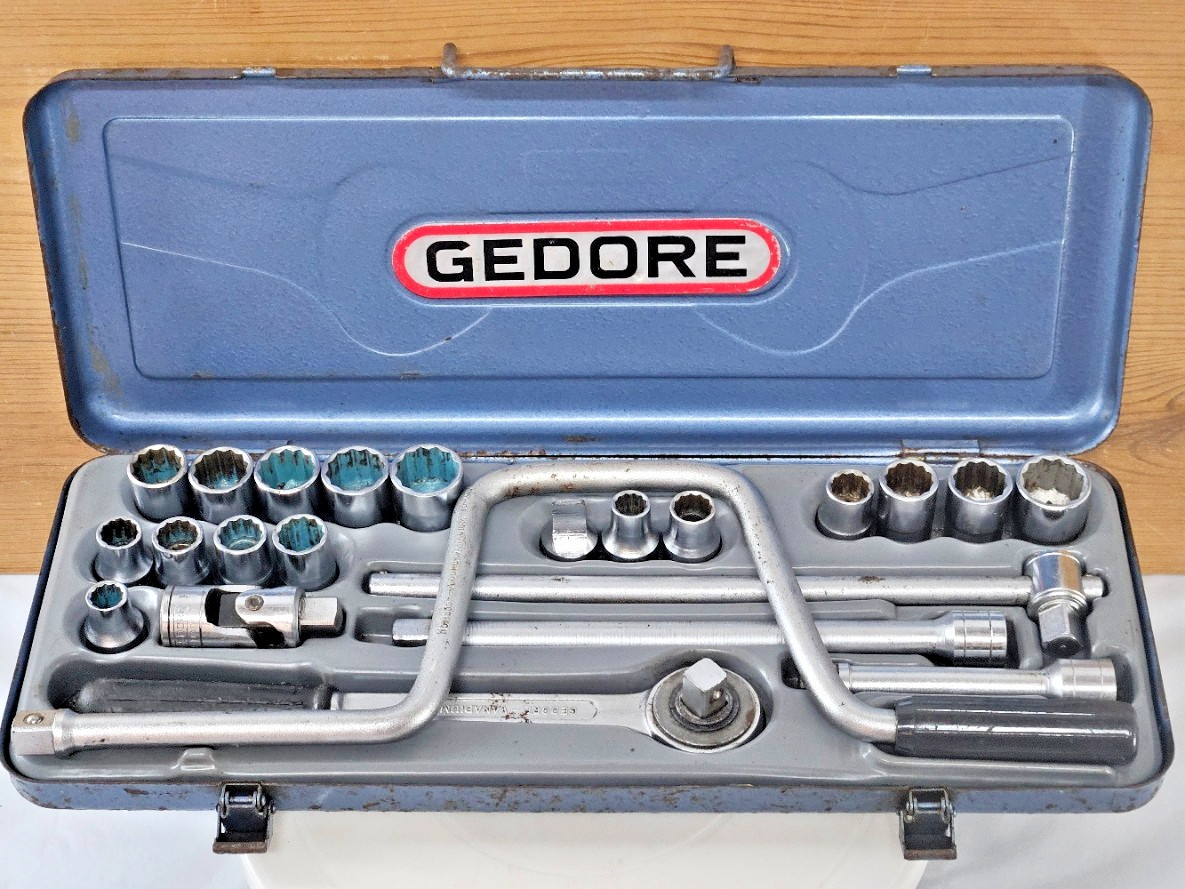 Vintage Gedore D19 TMAX Metric Imperial AF 1/2 Drive Complete Socket Set Germany