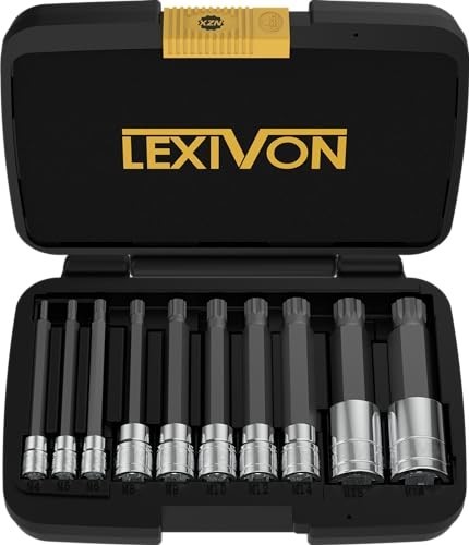 10-Piece Extra Long Triple Square Spline Bit Socket Set | M4-M18 | Premium S2 St